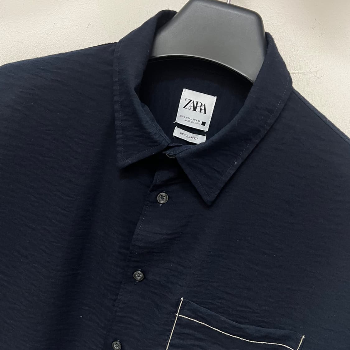 ZARA 자라 레귤러핏 반팔 셔츠 L 상품이미지3