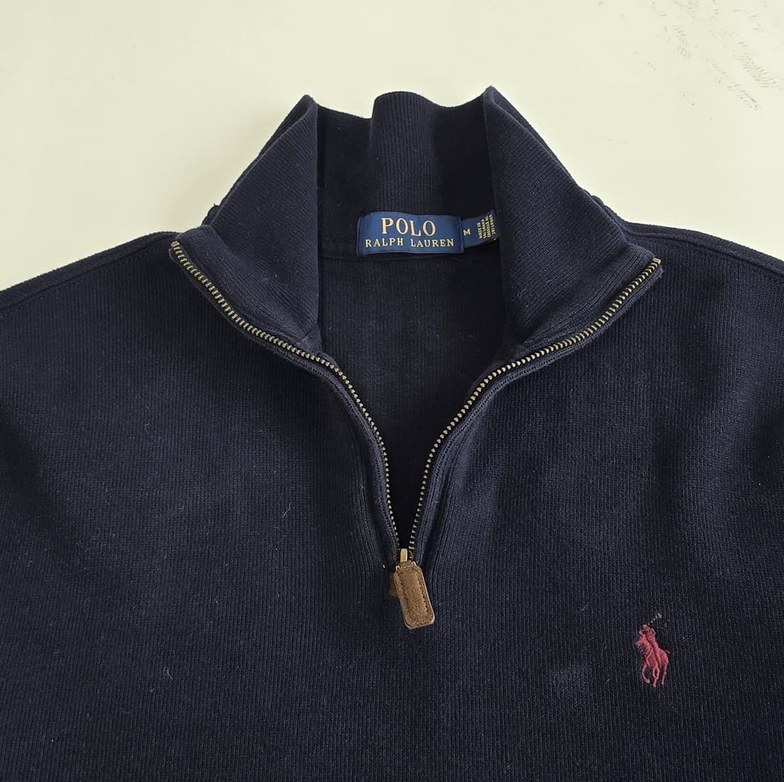 폴로 랄프로렌 하프 집업 맨투맨 네이비 M 상품이미지3
