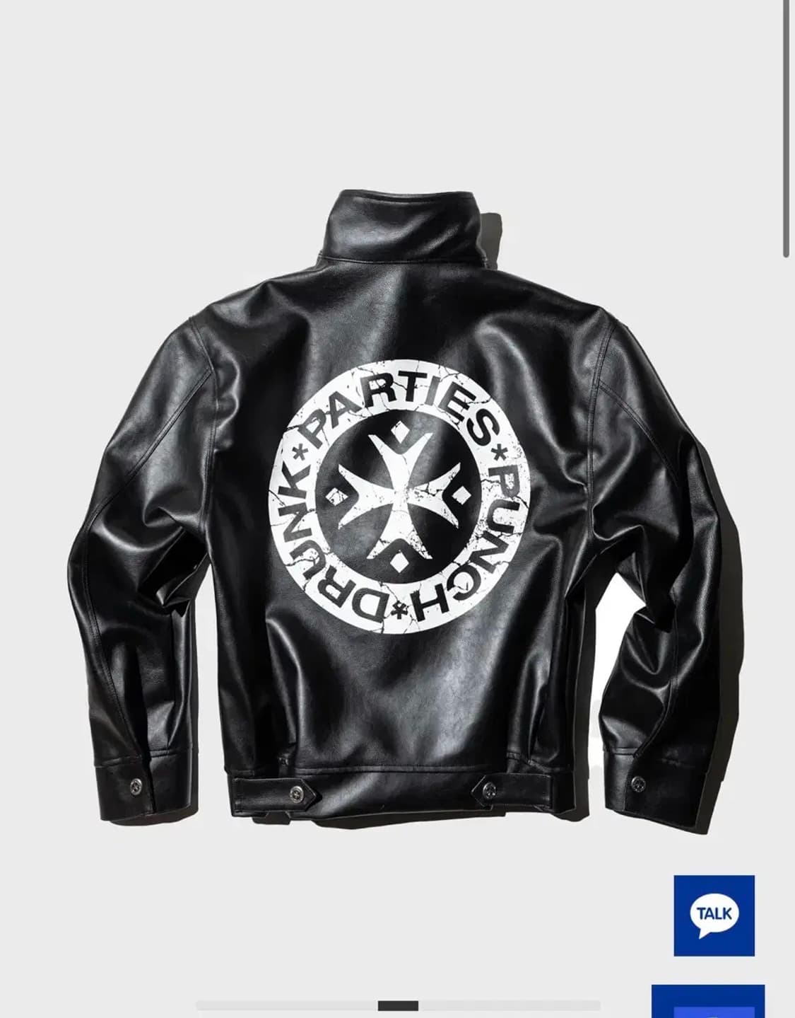 펀치드렁크파티즈 비건레더 바이커 자켓 상품이미지1