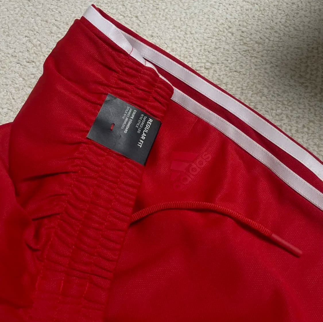 아디다스 삼선 조거팬츠 와이드 트레이닝바지 레드 m 상품이미지2