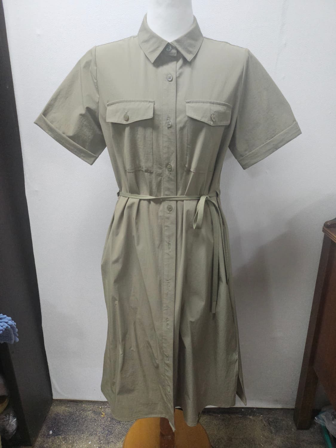 JEEP  지프 카키색 셔츠형 롱 원피스 S 상품이미지1