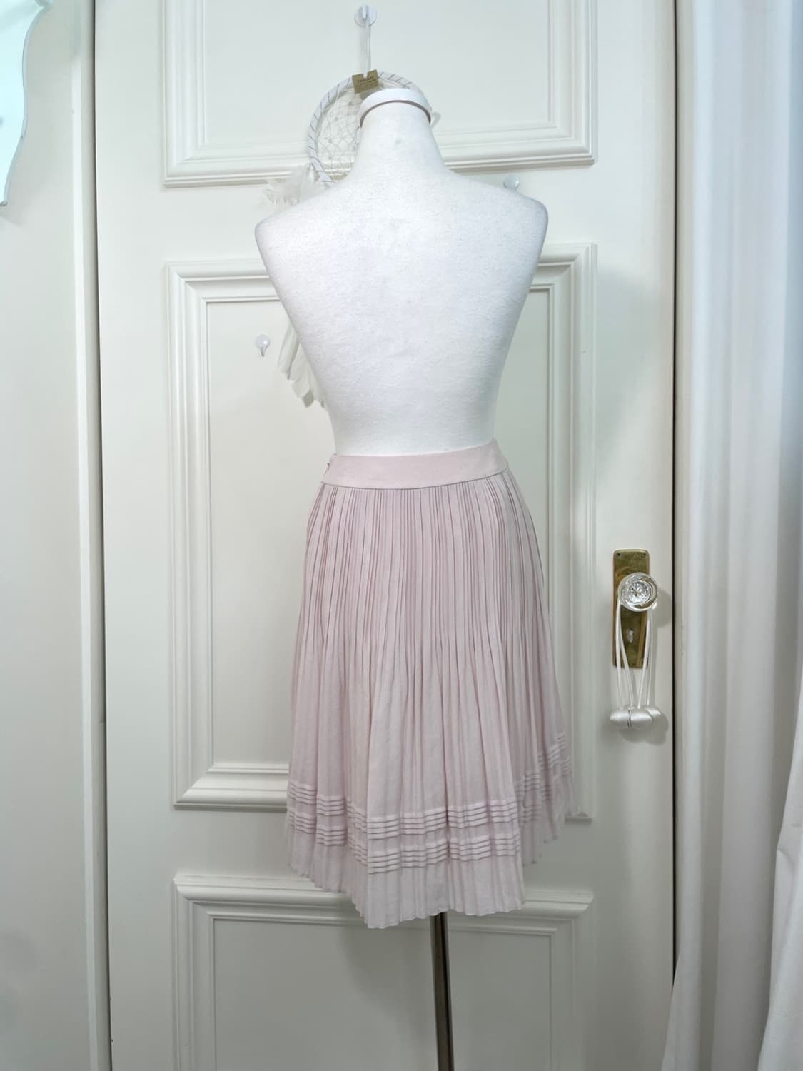 ANYSIS pink beautiful pleats midi skirt 상품이미지3
