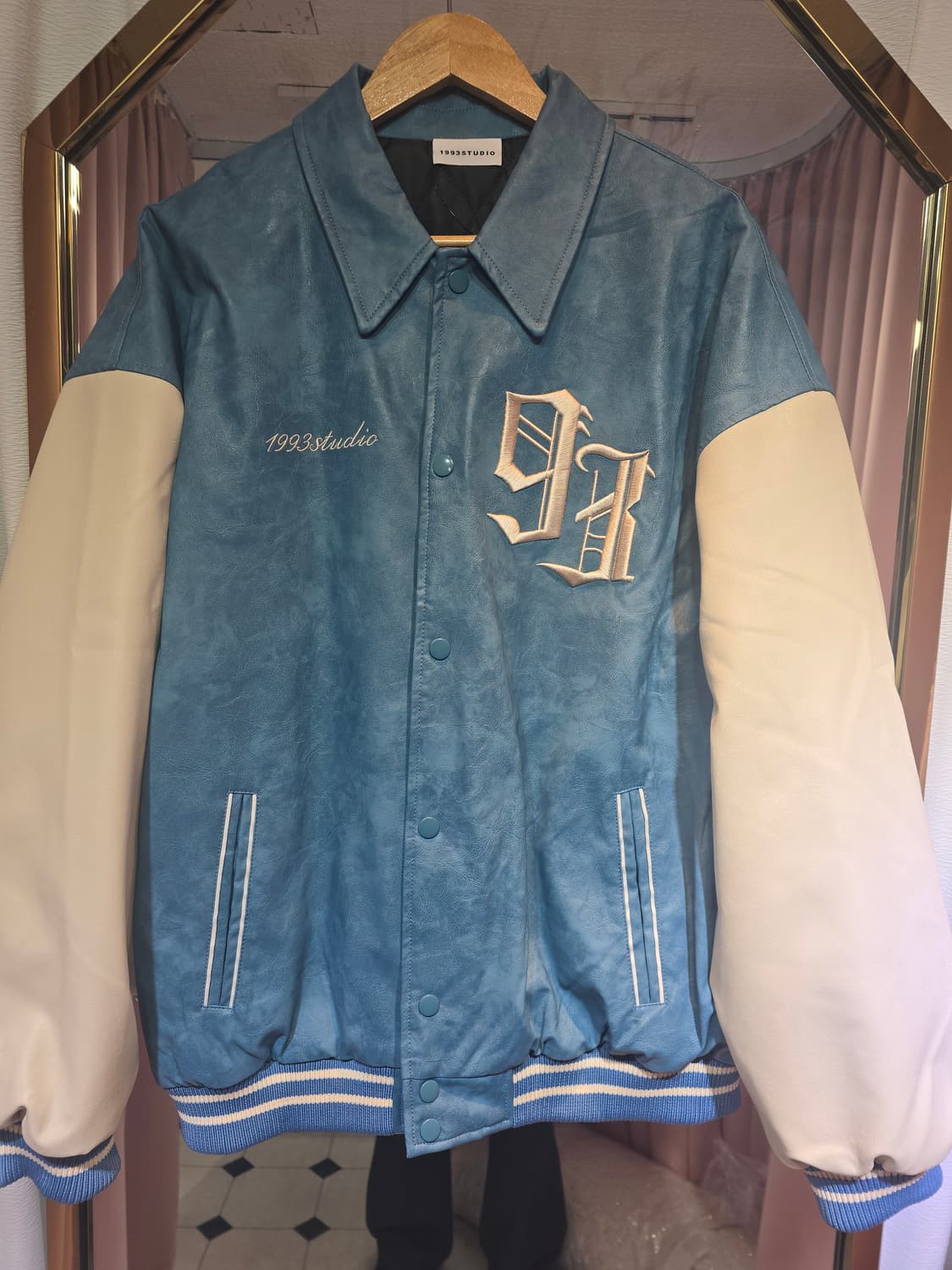 새상품1993스튜디오 바시티 자켓 스카이블루 상품이미지6