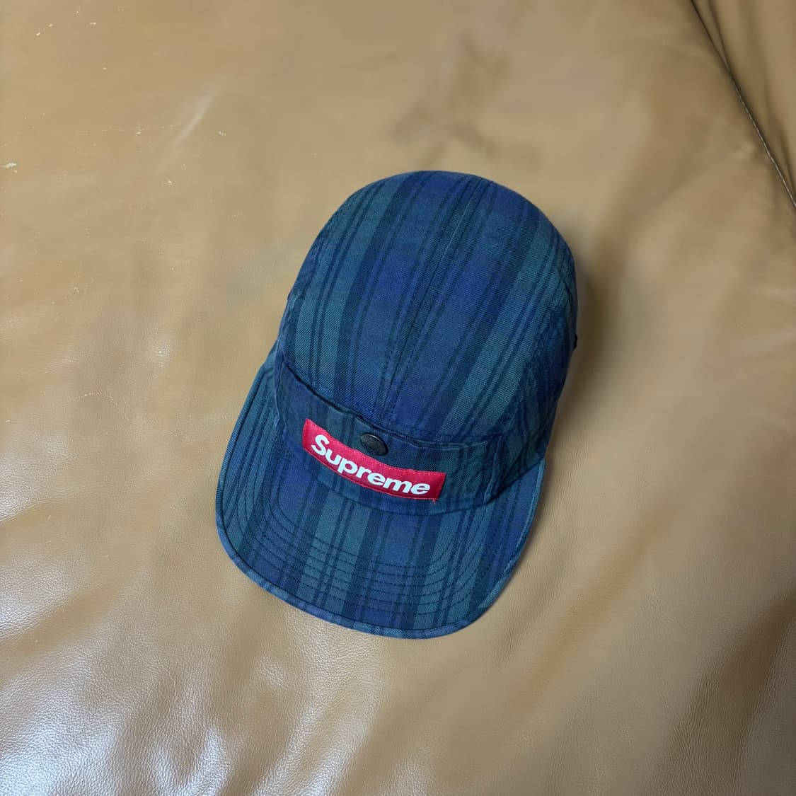 슈프림 캠프캡 모자 박스로고 타탄 체크 상품이미지5