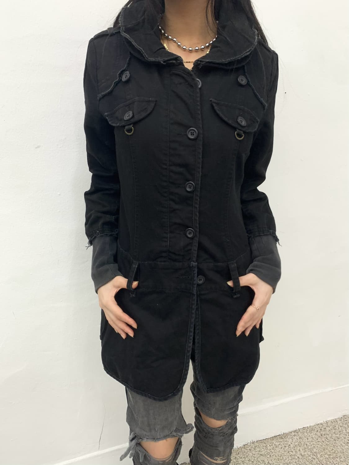 Spinash grunge pocket detail ribbed jack 상품이미지1