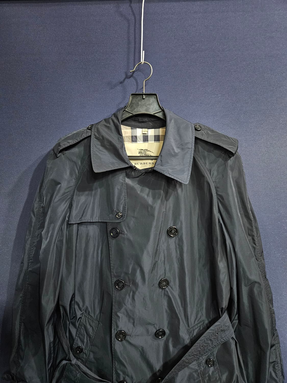 버버리 네이비 남성 105 더블 트렌치코트  상품이미지7