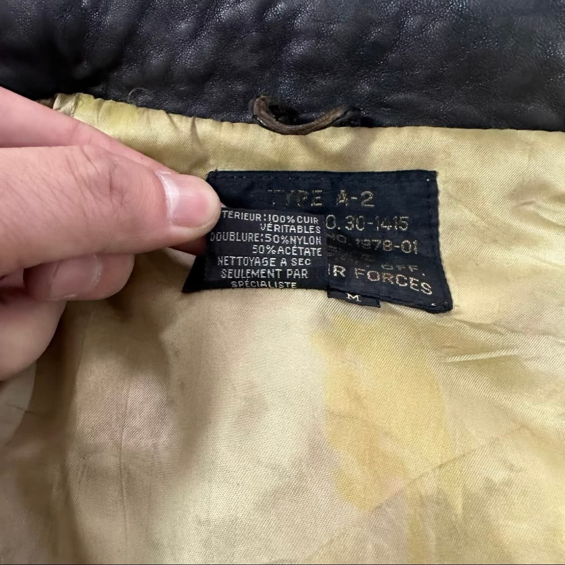 AVIREX(아비렉스) 아메리칸 복각 A-2 타입 플라이트 양피 가죽 자 상품이미지5