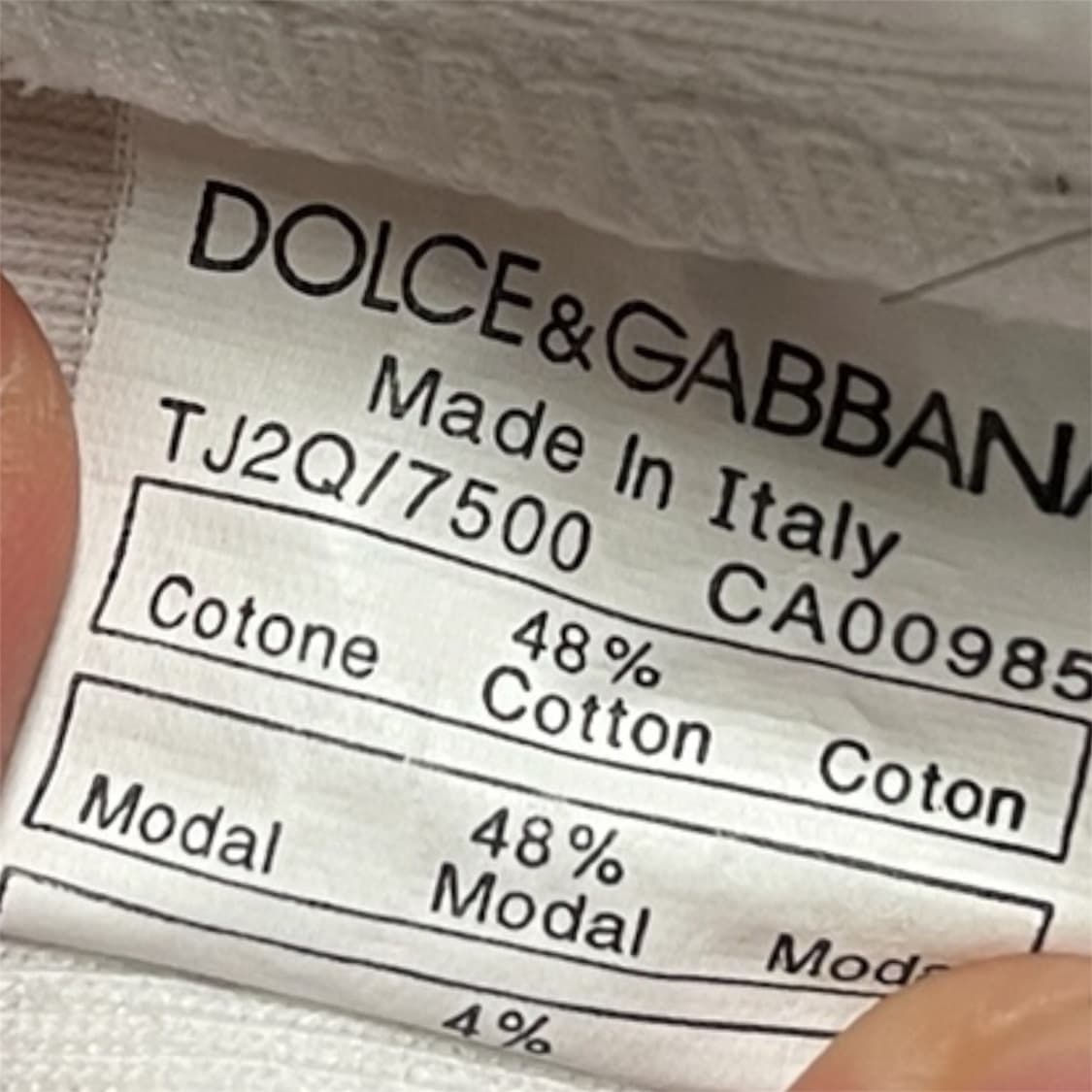 Dolce & Gabbana 체스트 메탈로고 폴로 티셔츠 화이트 상품이미지5