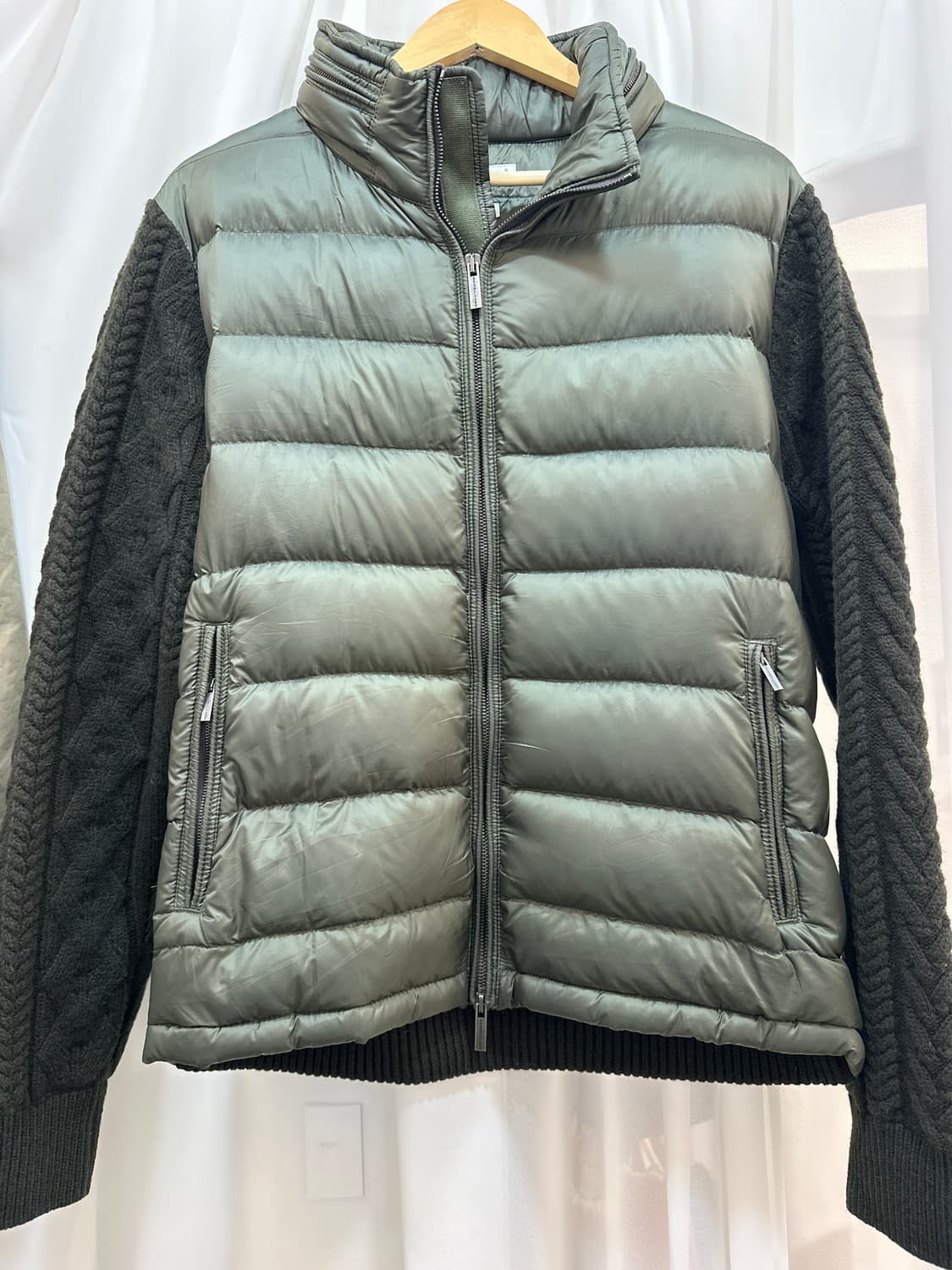 Esemplare 패딩 니트 집업 상품이미지1