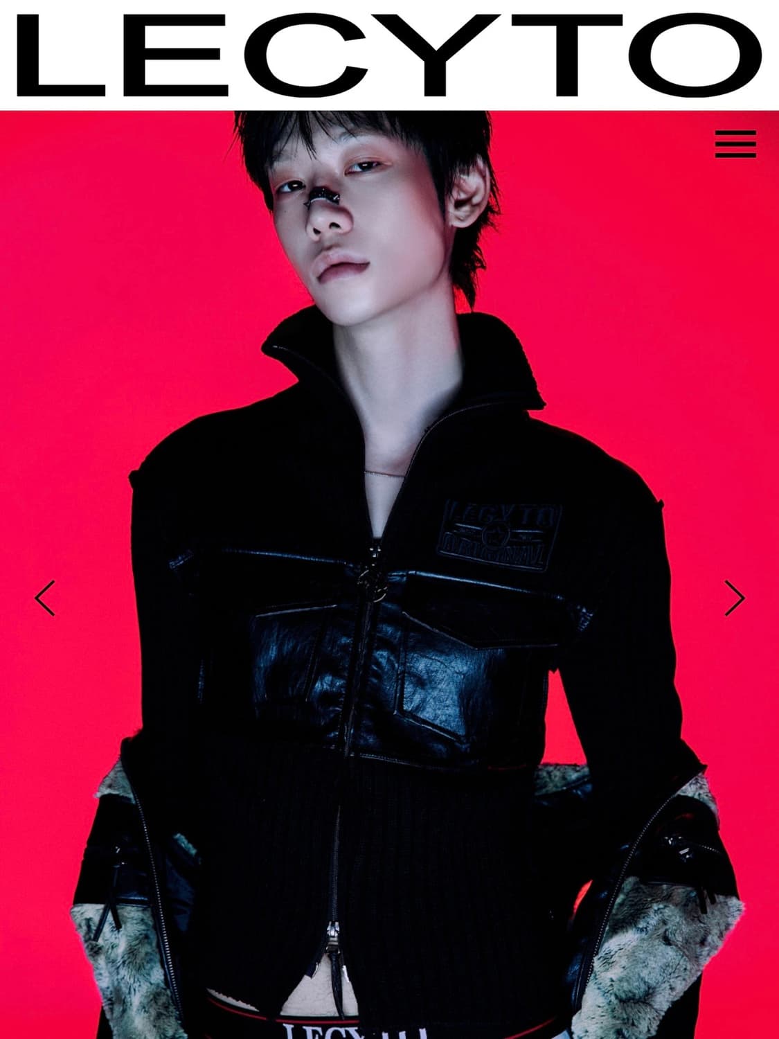 레시토 니트 집업 lecyto fabric mix neck zip up 상품이미지3