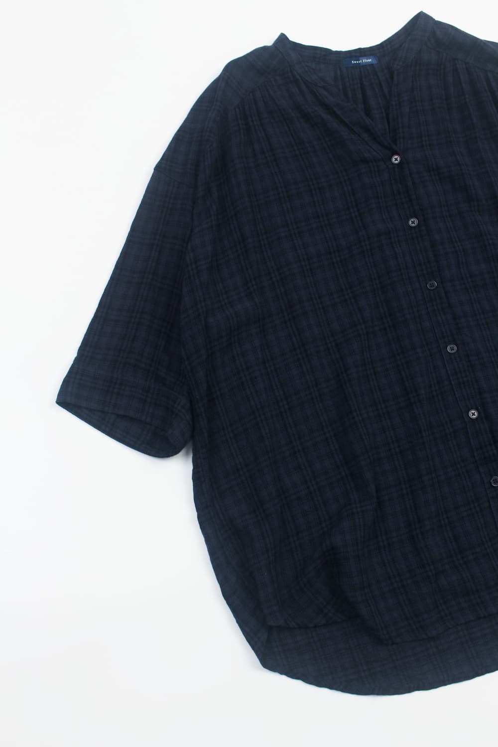SWEET FLEUR Oversized Check Dolman Blous 상품이미지3
