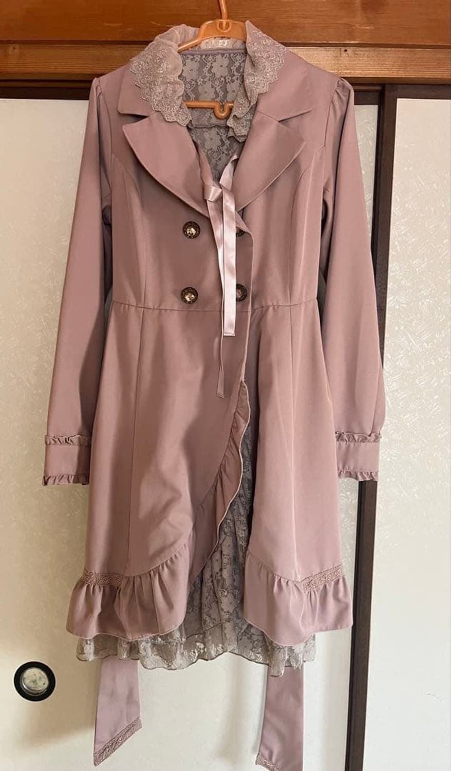 엑시즈팜 갸루 히메 모리걸 핑크 프릴 코트 상품이미지1