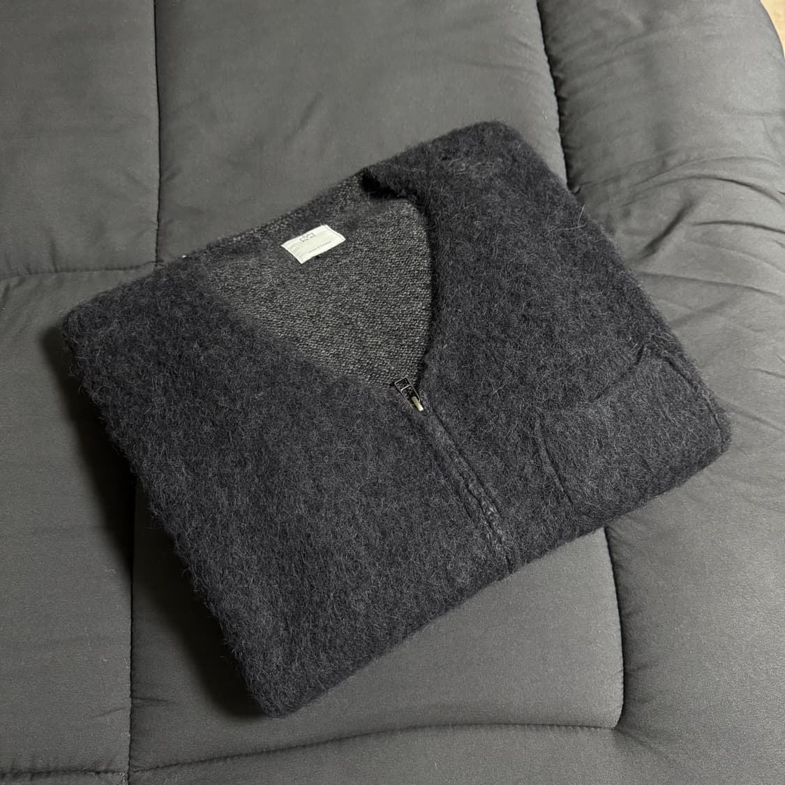 4) 폴리테루 모헤어 집 가디건 블루차콜 상품이미지2