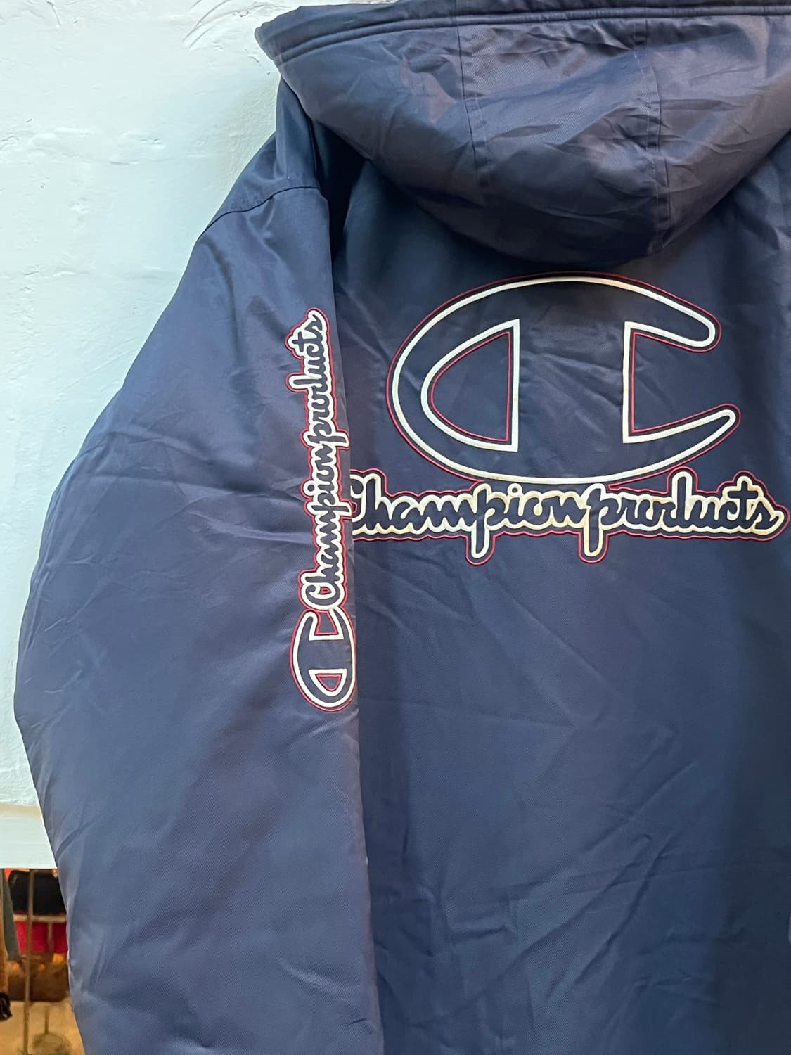 Champion 빈티지 빅로고 코치 코트 돕바 L 상품이미지6