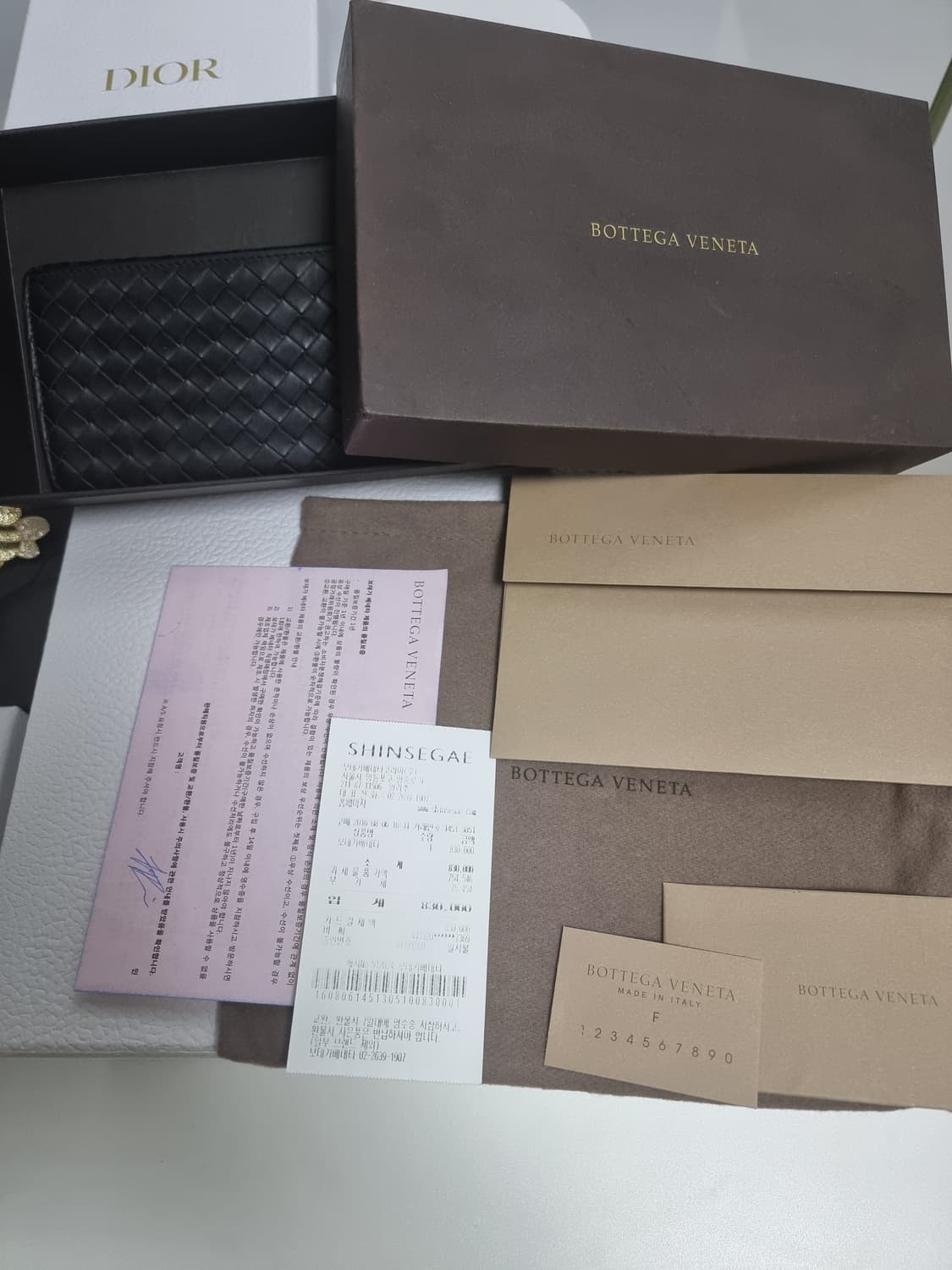 보테가베네타 인트레치아토 블랙 장지갑 백화점 풀구성 상품이미지6