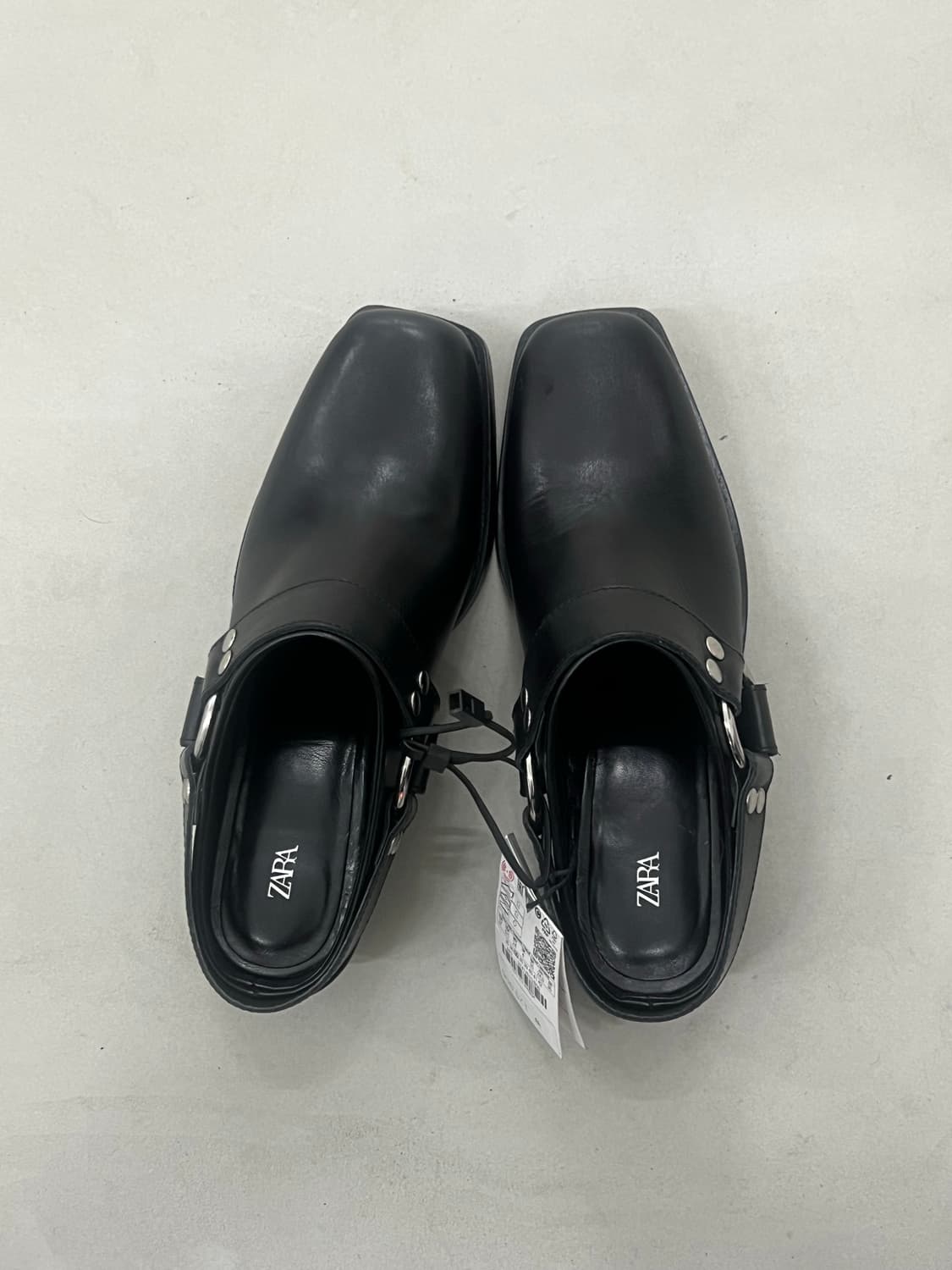 자라 바이커 레더 클로그 37 상품이미지5