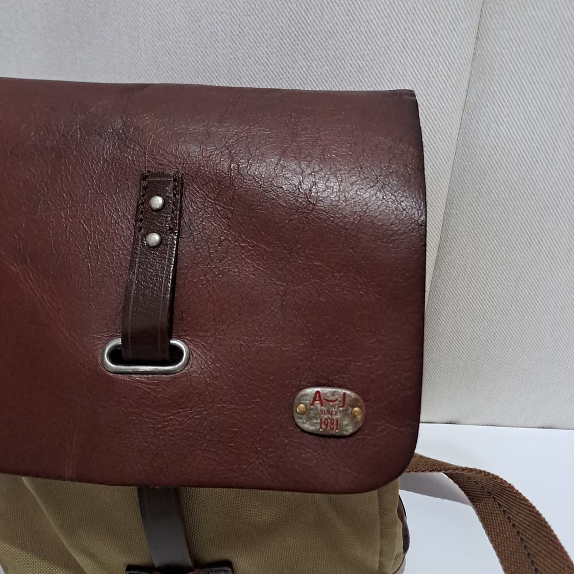 (택포) 아르마니진 가죽배색 크로스백 B621 상품이미지2