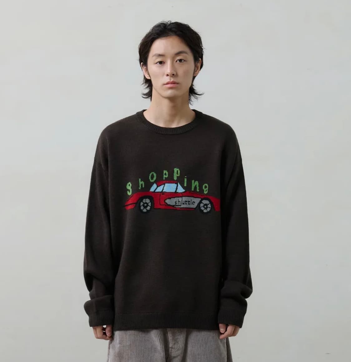 노운 shopping car knit dark brown 상품이미지1