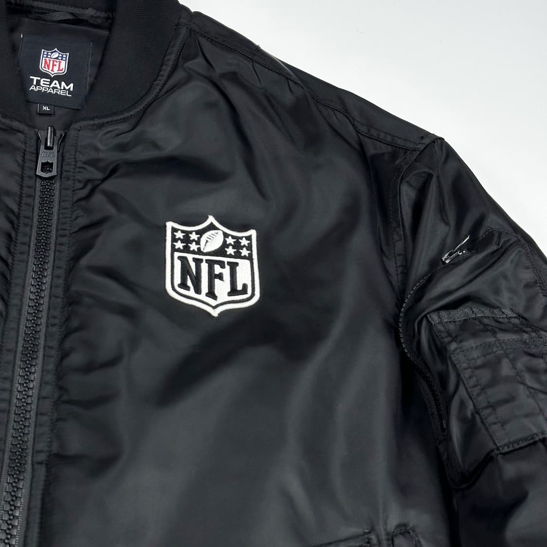 NFL 백로고 블랙 봄버 ma1 항공점퍼 자켓 (XL) 상품이미지4