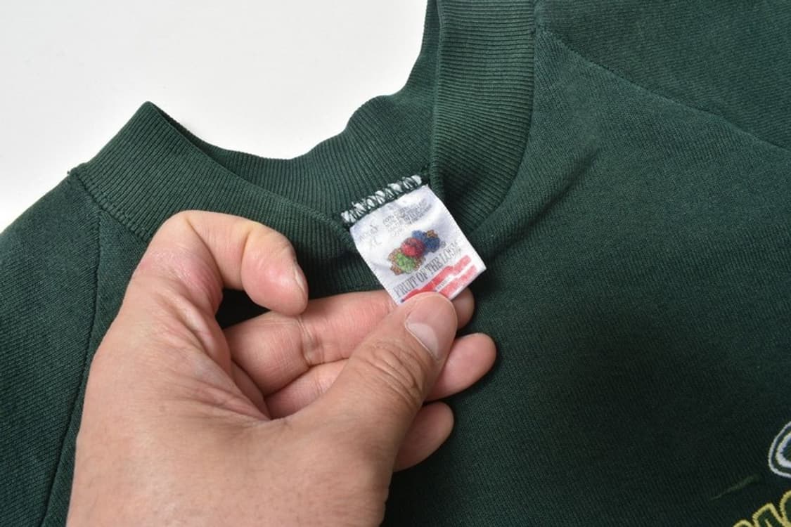 90S USA 프룻츠오브더룸 그린베이 맨투맨 XL N1289 상품이미지4