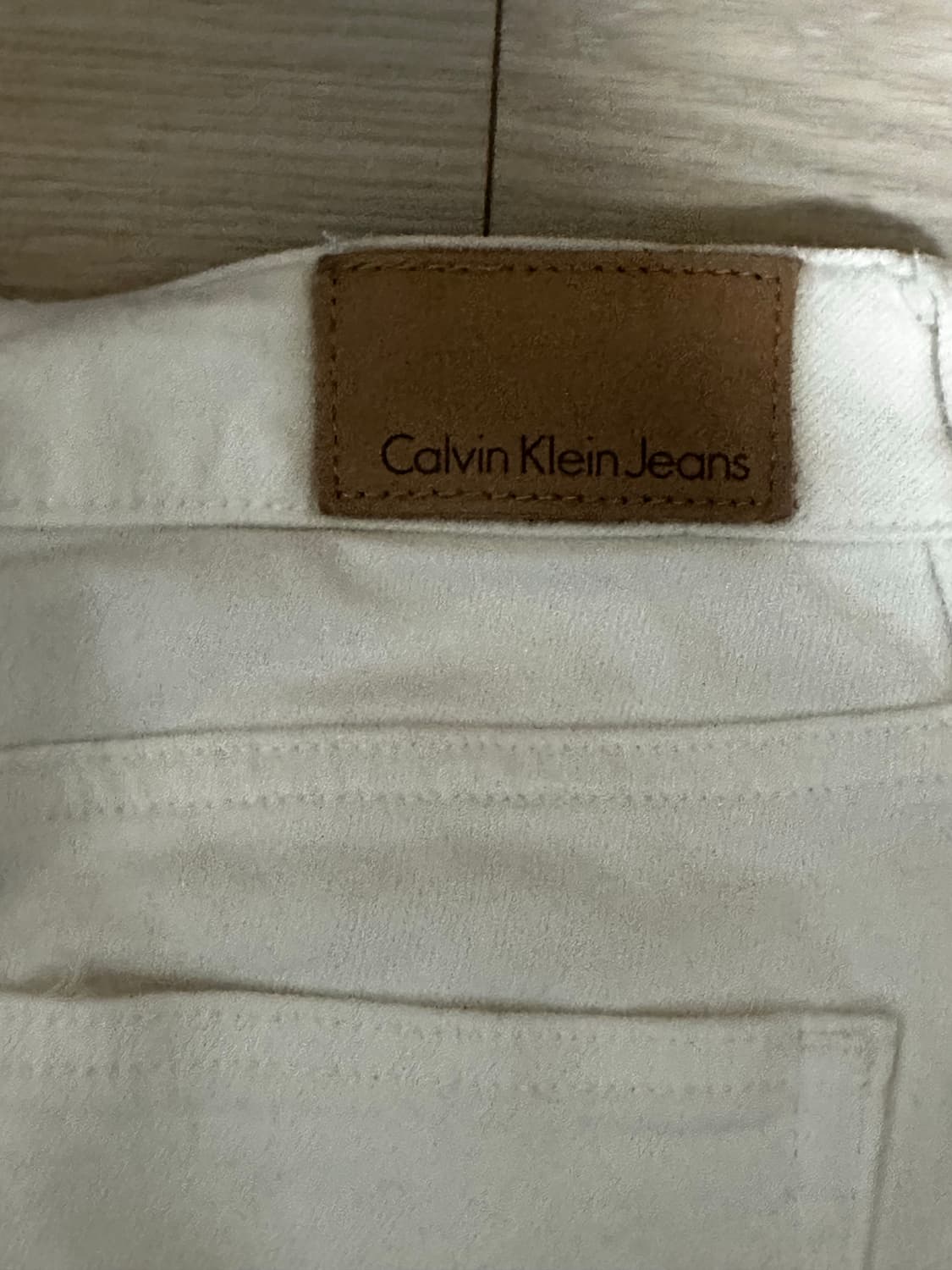 (W) CALVIN KLEIN JEANS 화이트 데님팬츠 상품이미지3