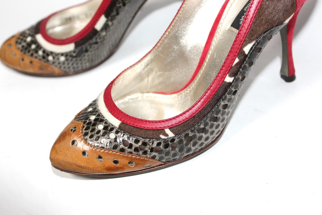 Dolce&Gabbana Multicolor Snakeskin Pumps 상품이미지7