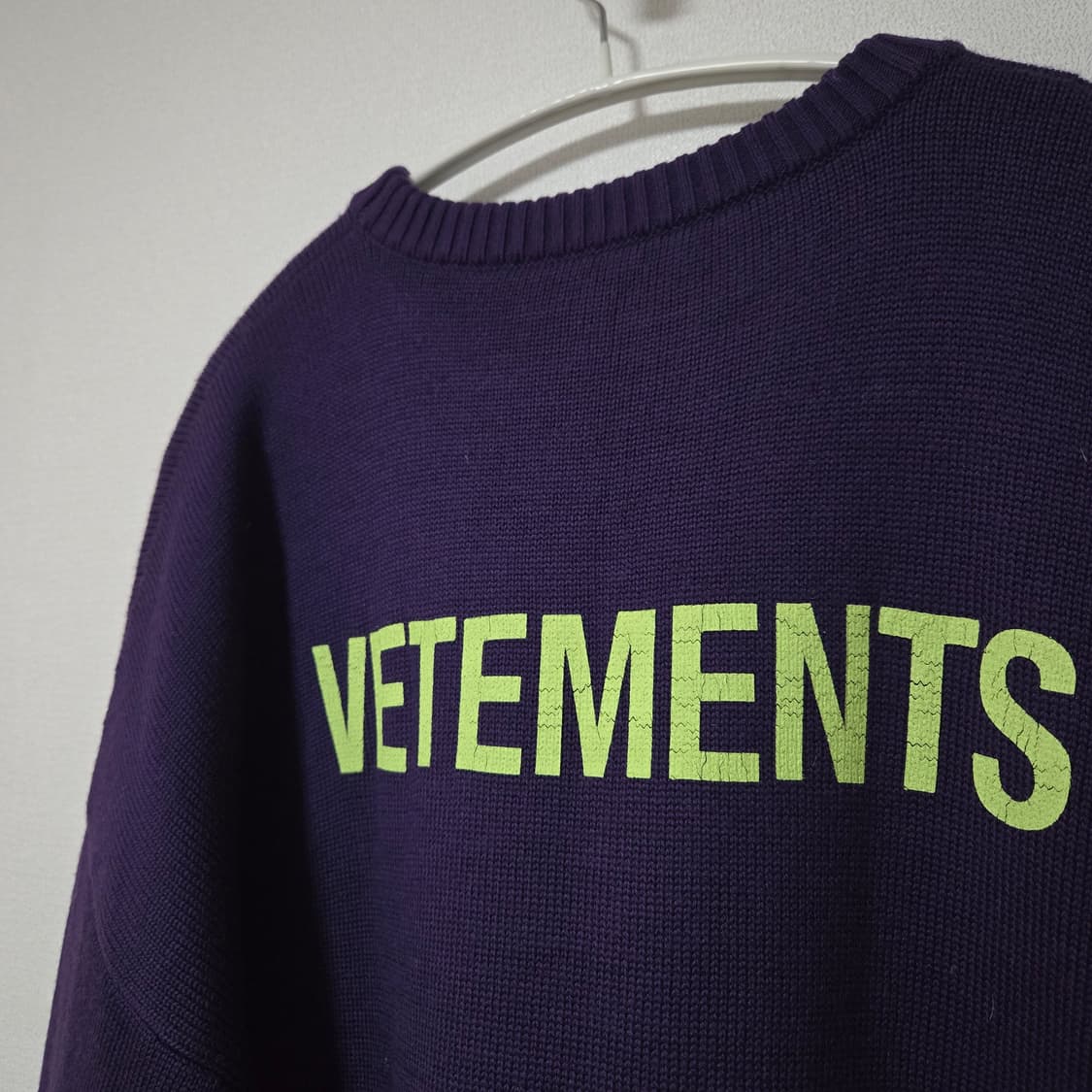 베트멍 2021 오버사이즈 딥퍼플 코튼 니트 / 남성 니트 / 남자 니트 상품이미지8