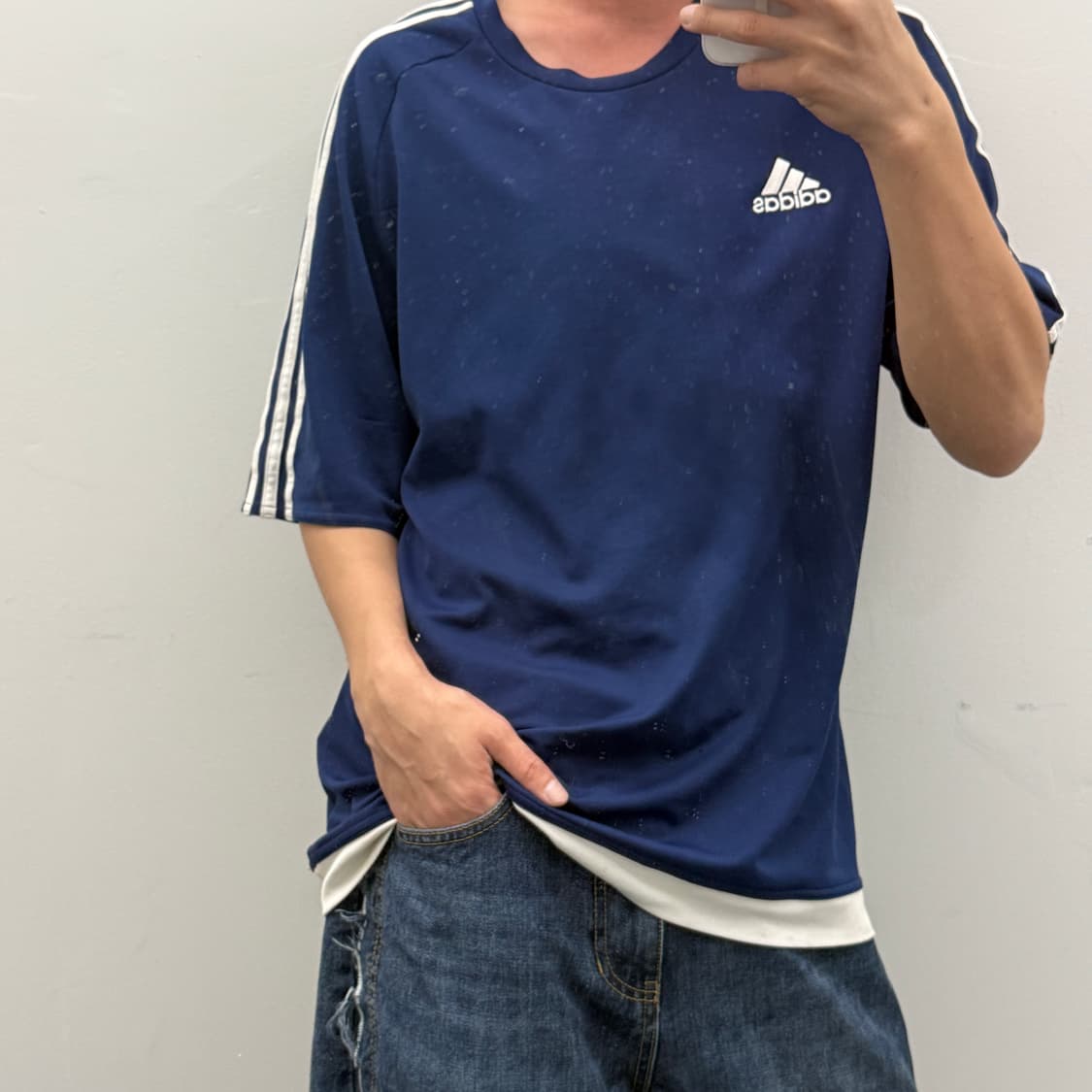 아디다스 클라이마라이트 반팔티셔츠(블루/화이트)  상품이미지1