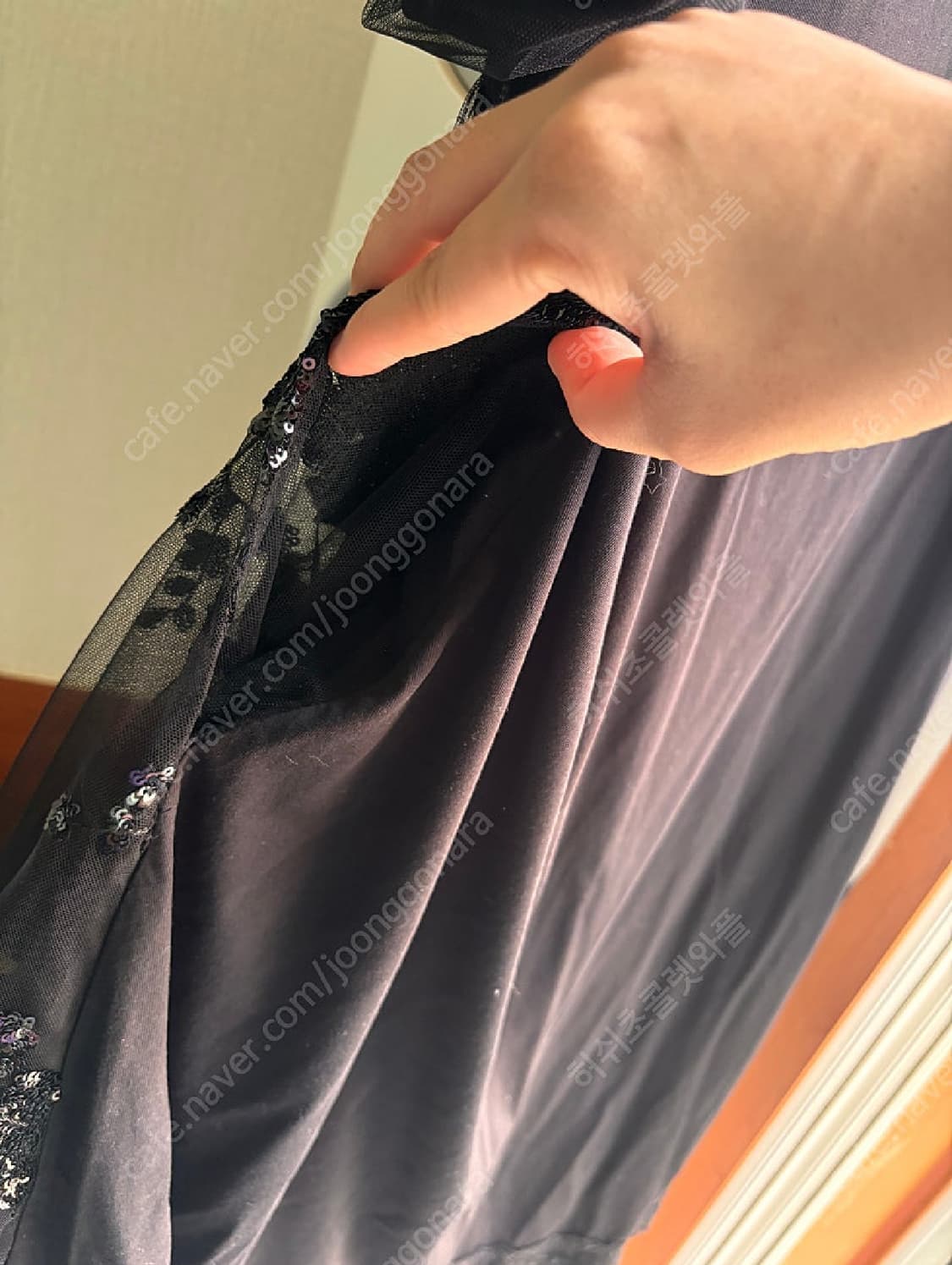 시몬로샤 튤 오버레이 패치워크 드레스 S 상품이미지3