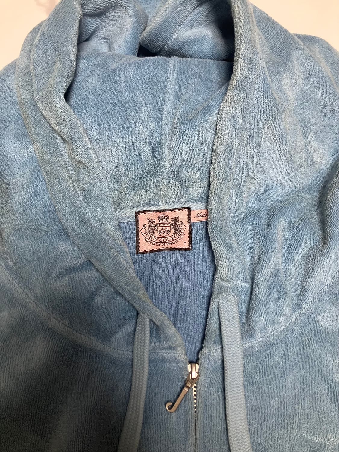 Y2K 쥬시꾸뛰르 테리 반팔 후드집업 M 상품이미지2