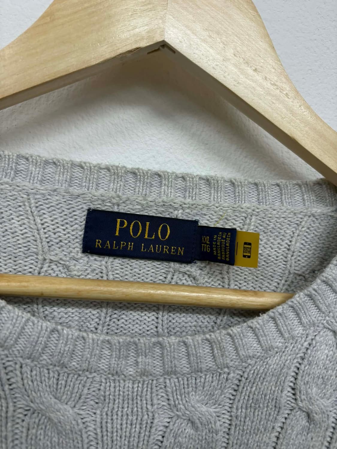 [XXL] 폴로 랄프로렌 연그레이 코튼 케이블 니트 스웨터 상품이미지4