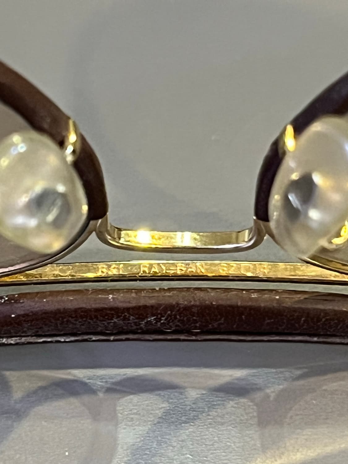 80–90년대 레이밴 바슈롬 레더 아웃도어스맨(미국제) 상품이미지7