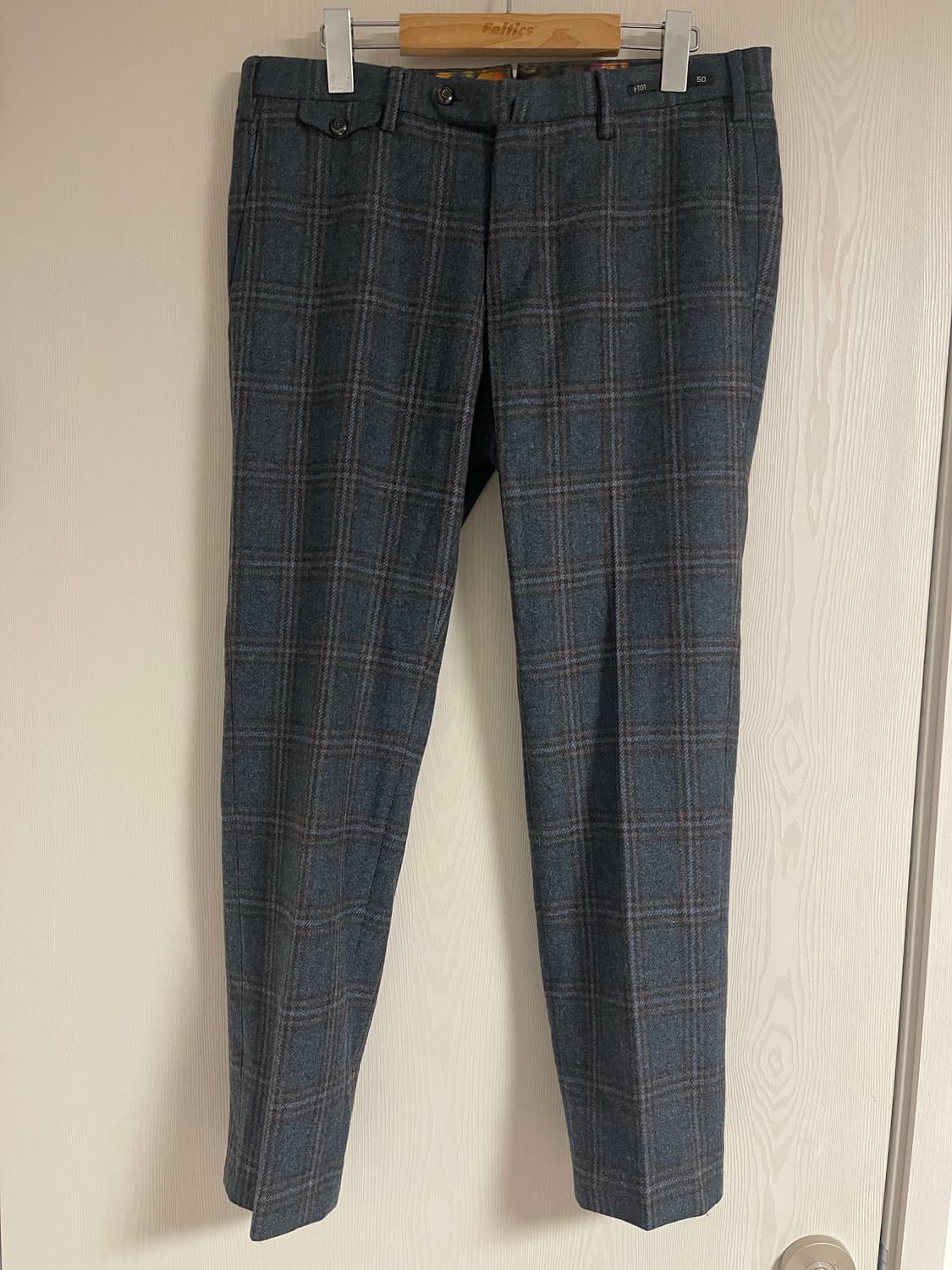 PT01(피티제로우노)Anvers super 120's울100체크팬츠50 상품이미지1