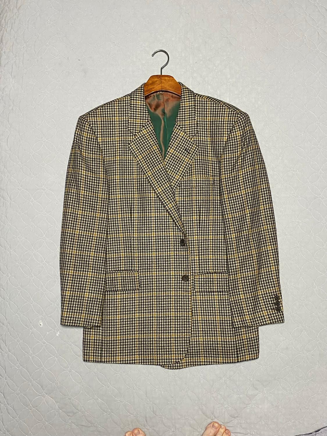 입생로랑 체크 캐시미어 블레이저 자켓 상품이미지1