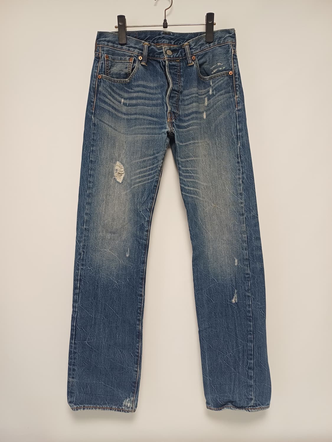 리바이스 501 오리지널 데미지 워싱 데님 (W32 L34) 상품이미지1