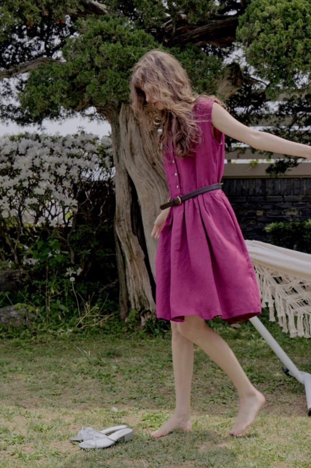 위드아웃썸머 원피스 Olive v-neck onepiece_plum 상품이미지3