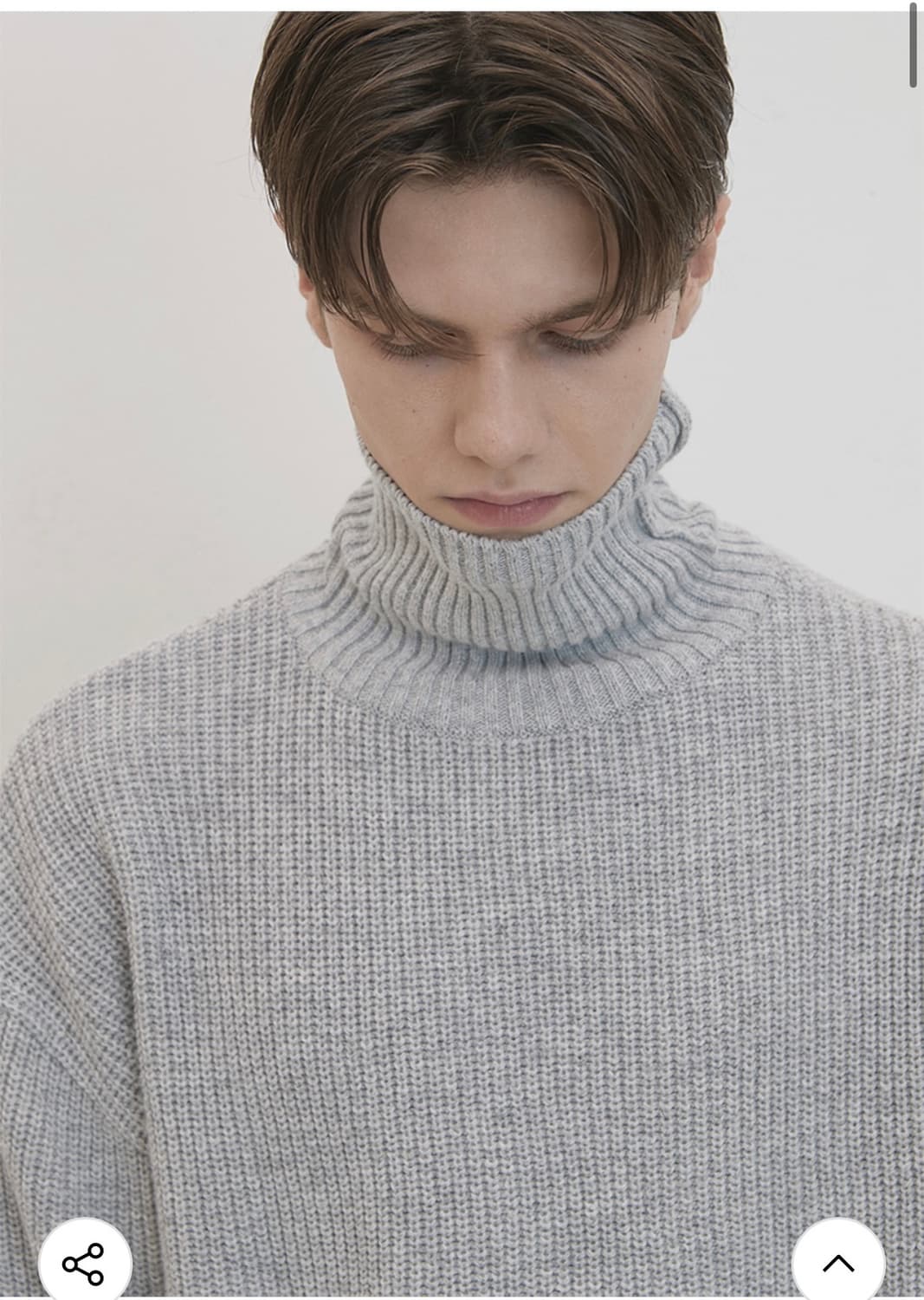 (L) 드로우핏 하찌 벌키 터틀넥 니트 [L.GREY] 판매 상품이미지5