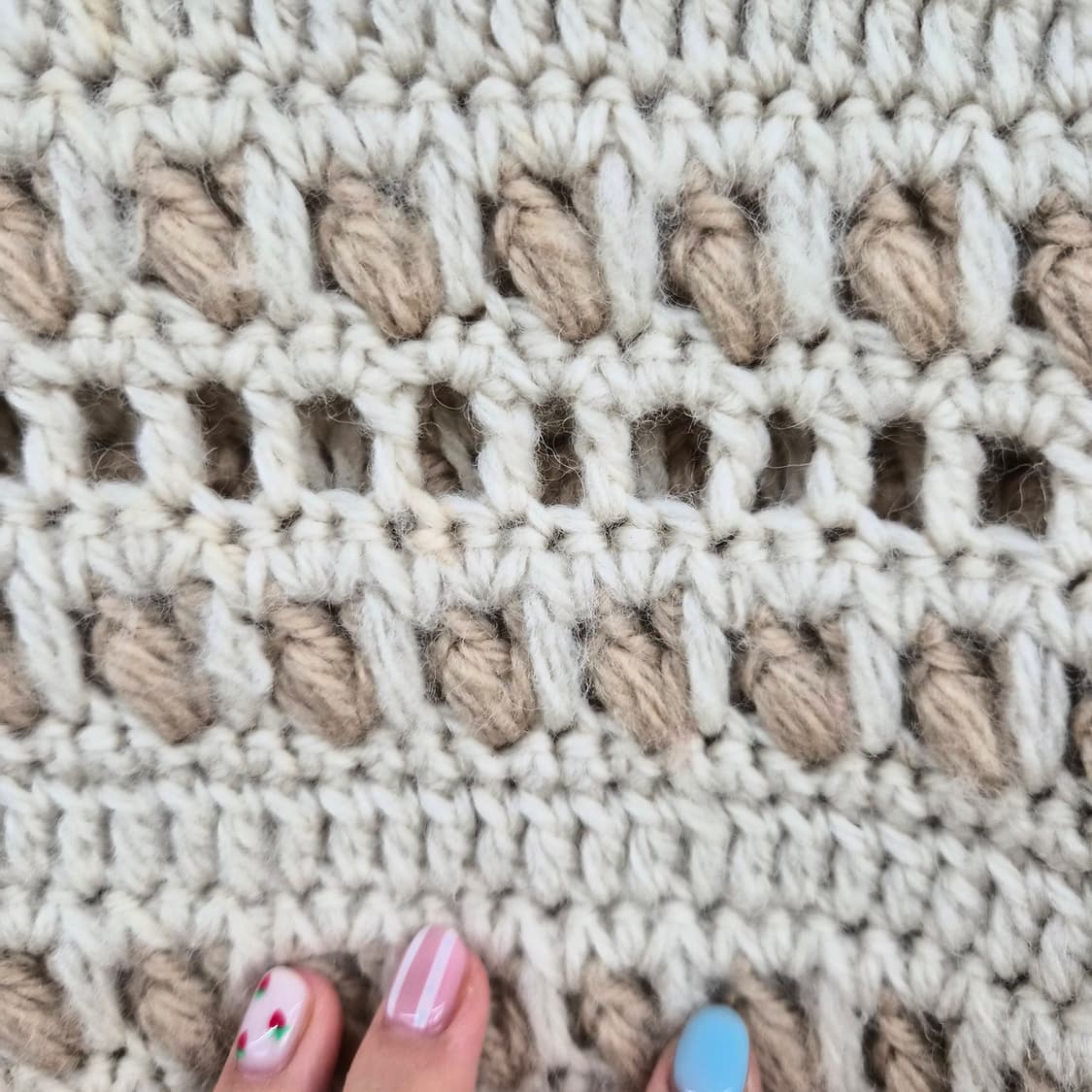 핸드메이드 아이보리 빈티지 니트 스웨터 여성 M 상품이미지3