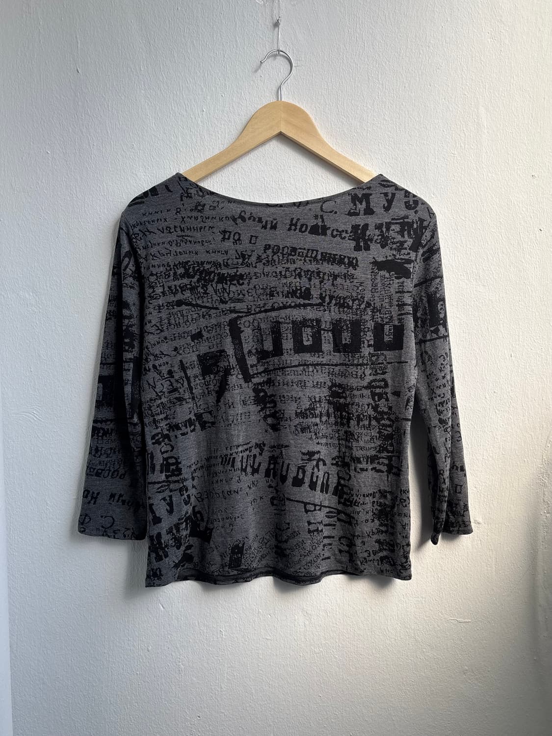 Vintage Grey Lettering Long Sleeve 상품이미지6