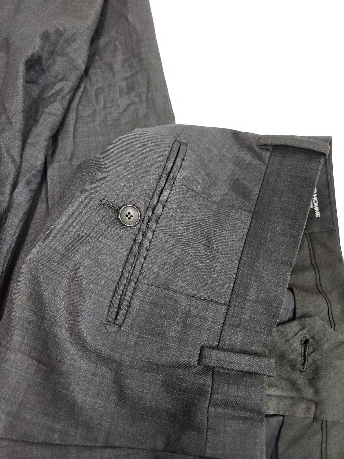 우영미 솔리드옴므 레이온 슬랙스 팬츠 바지 정장 수트 32 상품이미지6