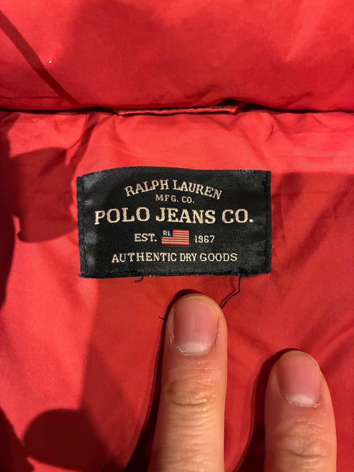 M) 폴로 진스 랄프로렌 구스 다운 패딩 레드 상품이미지3