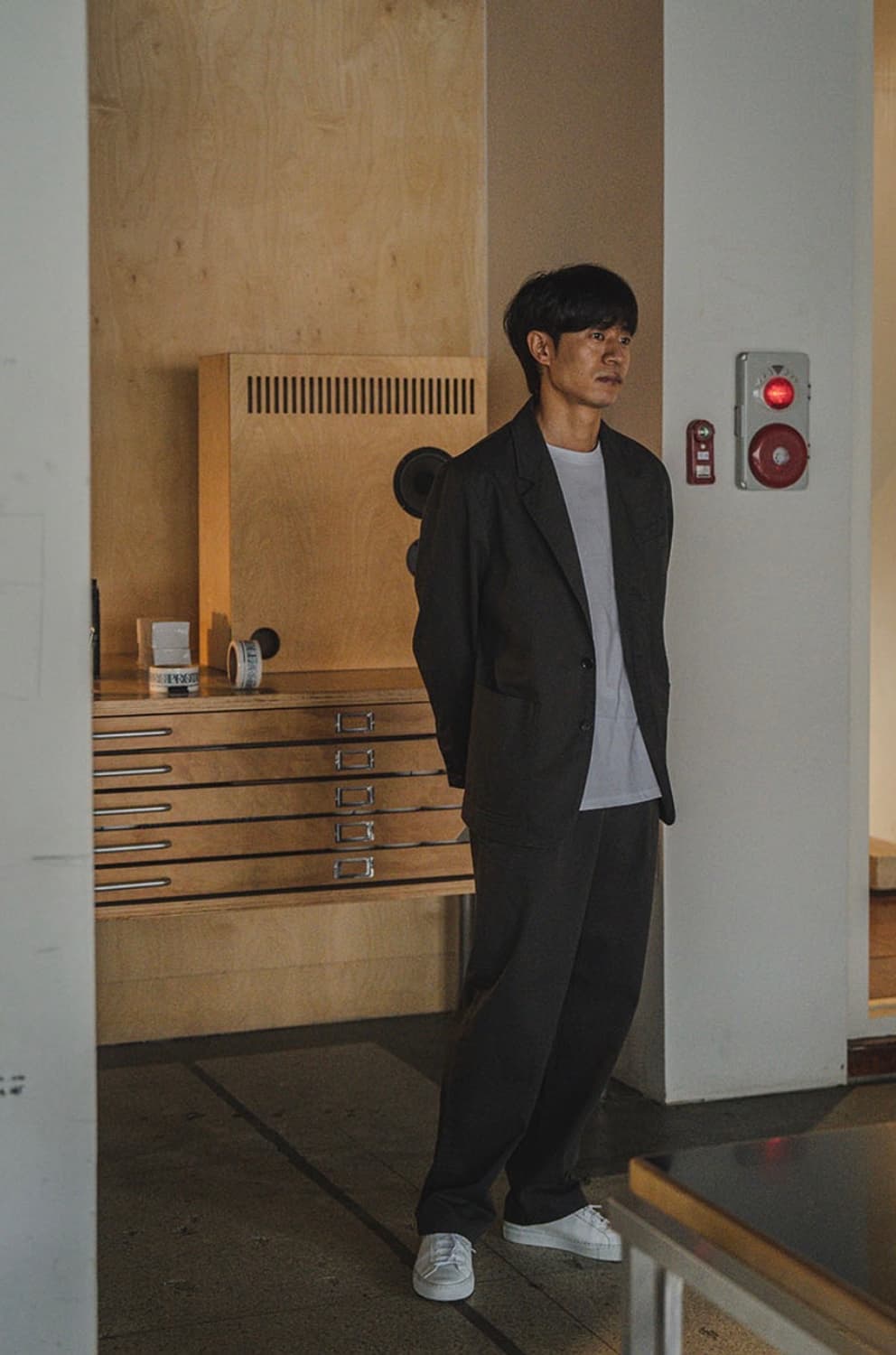 SEW 원 플리트 코튼 팬츠 차콜 2사이즈 상품이미지2