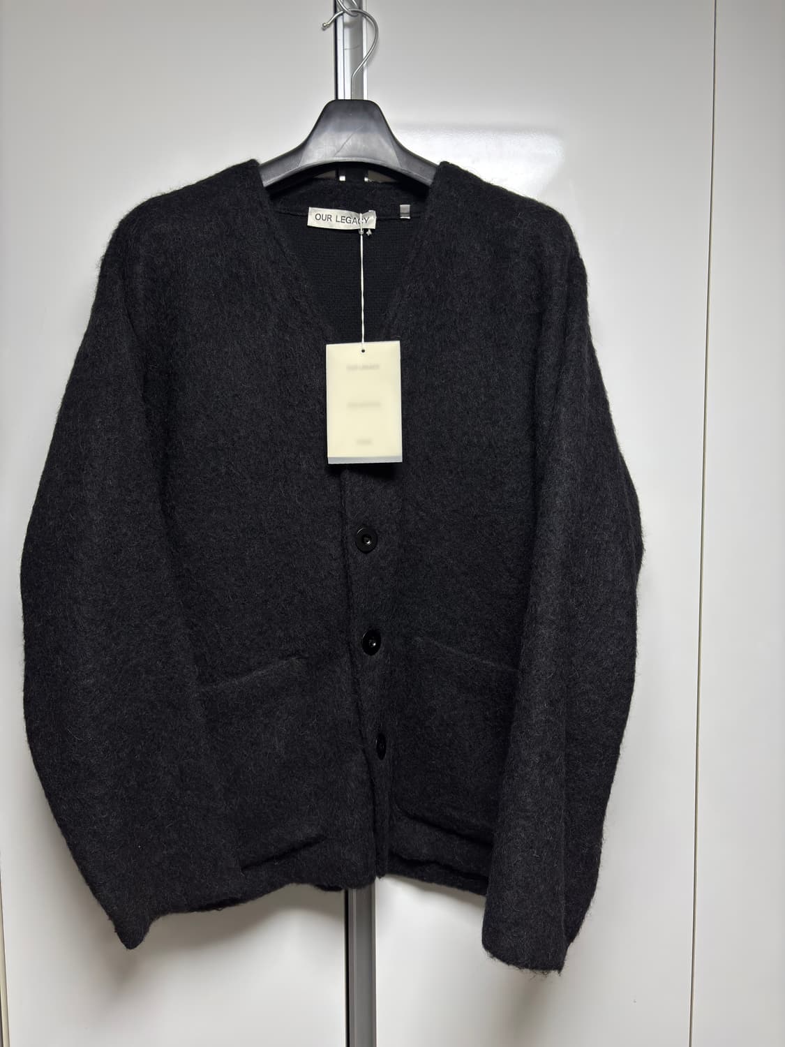 [50] 아워레가시 모헤어 가디건 블랙 상품이미지4