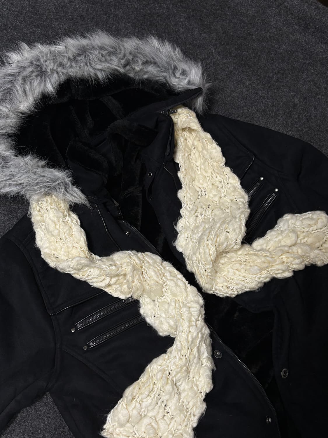 Vintage y2k morigirl grunge muffler 상품이미지2