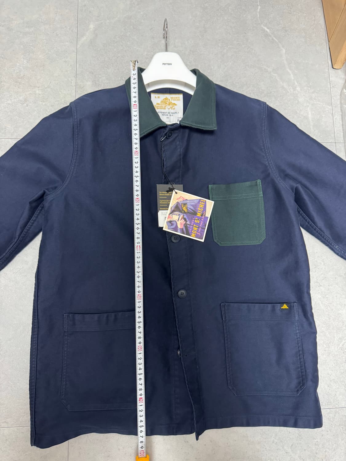 르몽생미셸 워크 자켓 네이비 48 몰스킨 프렌치워크자켓 베트라 르라부어 상품이미지8