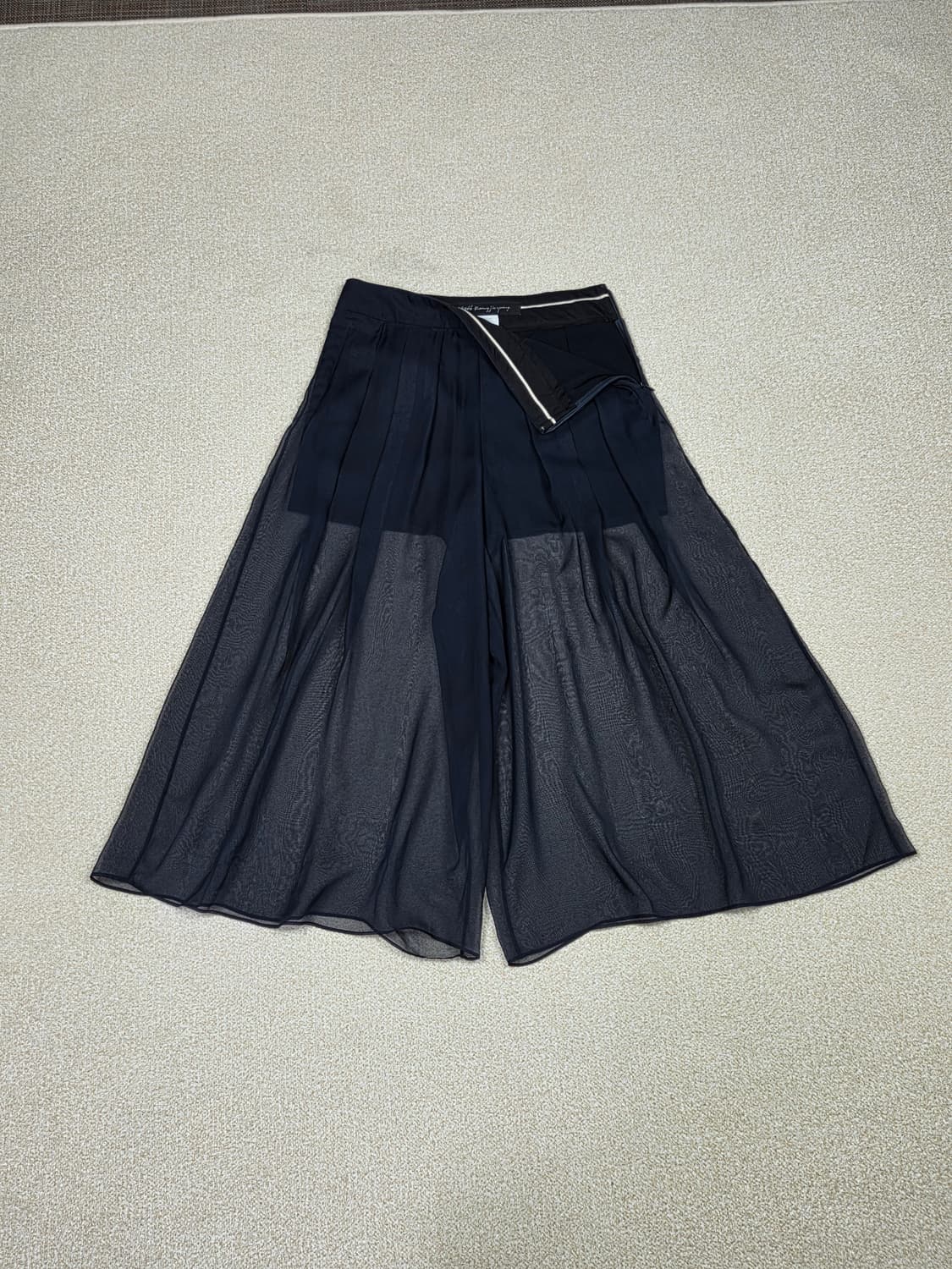 [오브제] 핀턱 시스루 레이어드 와이드 팬츠 | S00117 상품이미지5