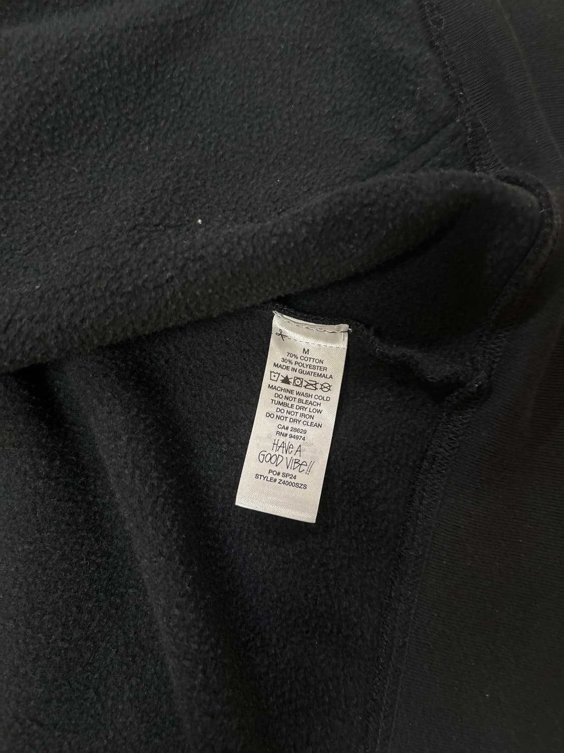 스투시 후드집업 Stussy Stock Zip Hoodie Black 상품이미지3