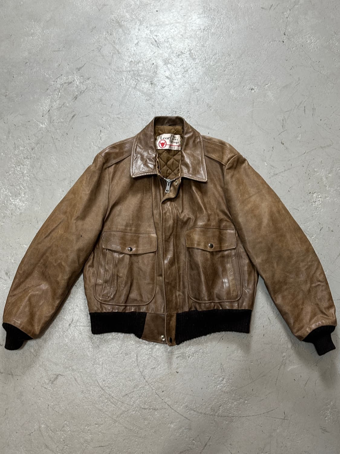 80's 시어스 레더 봄버 자켓 빈티지 A2 레더 자켓 상품이미지1