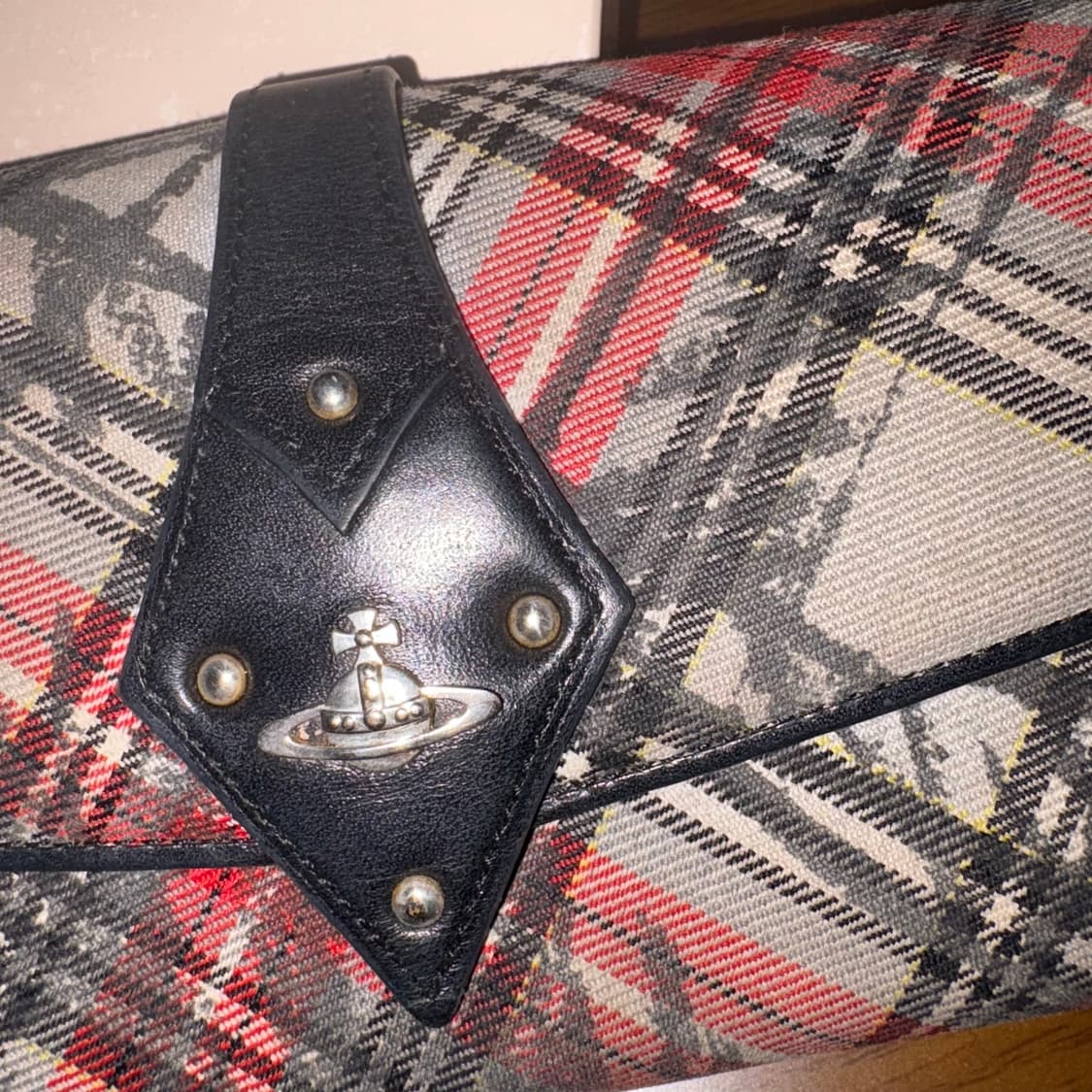 빈티지) 희귀매물 00s 비비안웨스트우드 타탄체크 장지갑 상품이미지2