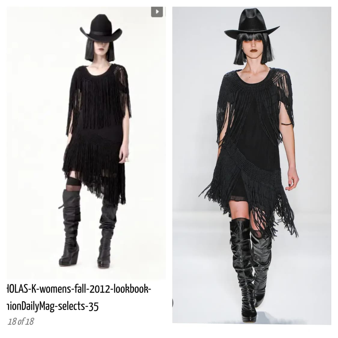 (m) 12FW 런웨이 니콜라스케이 Nicholas K 프린지 드레스 상품이미지2